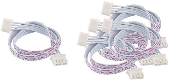 5 connettori a doppia estremità 4-pins femmina con cavo - 30cm cavo a nastro - cavo con connessione XH2,54