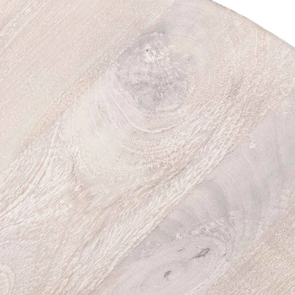 Tavolo da pranzo in legno bianco 130x130x77h cm