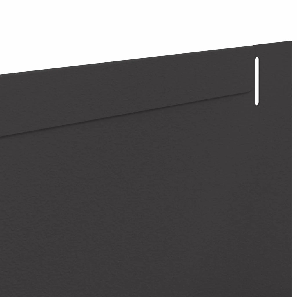 Bordura per Prato 20 pz 102 x 10 x 4 cm Acciaio Nero 8008743