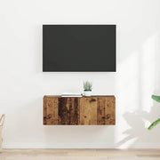 Mobile TV da parete 2 pz-Set di 2 Mobile TV a Muro-Credenza TV Legno vecchio 60 x 31 x 29.5 cm 520545