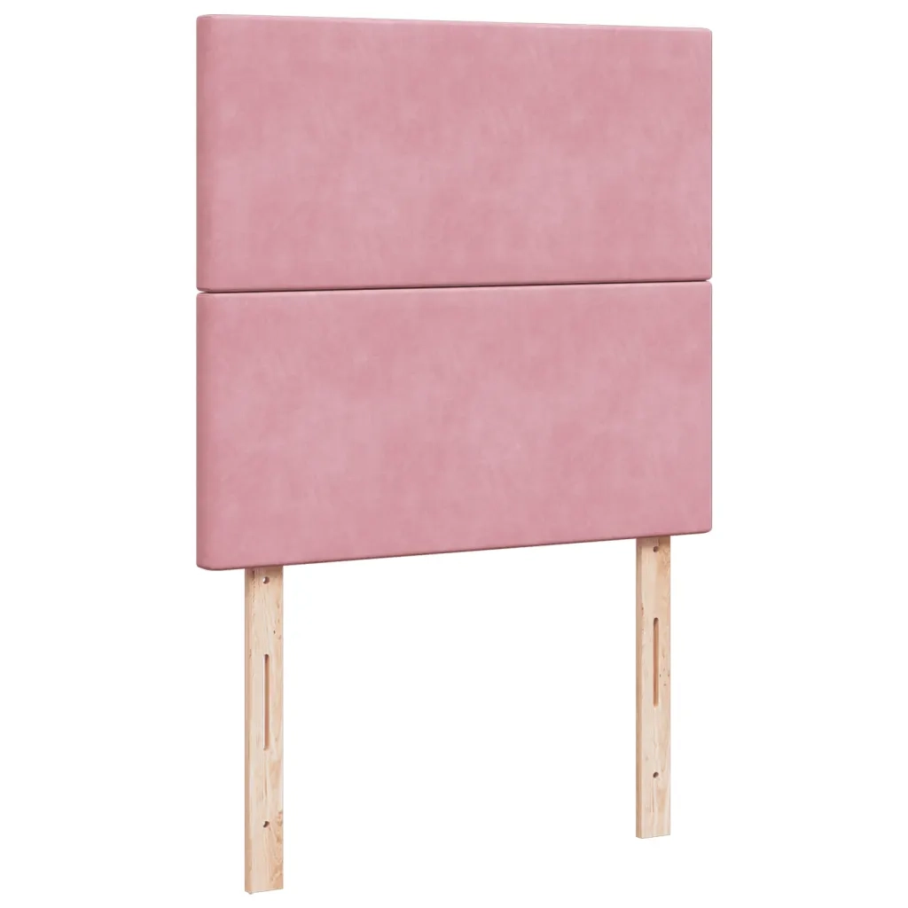 Giroletto a Molle con Materasso Rosa 100x200 cm in Velluto 3290833