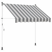 Tenda retrattile manuale Antracite e Bianco 400 cm