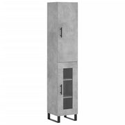 Buffet credenza cassettiera mobiletto mobile contenitore organizer cucina soggiorno salotto alto 34,5 x 34 x 180 cm legno ingegnerizzato grigio 02_0034378