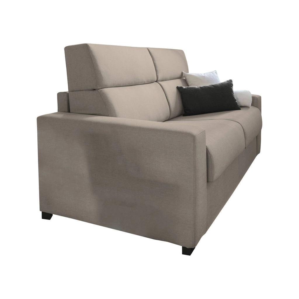 Sonico, Divano Letto 2 Posti Sfoderabile Made in Italy, 200x95 cm Grigio Tortora