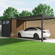 Carport Ombréa (1 veicolo + annesso di stoccaggio) - 3x7M