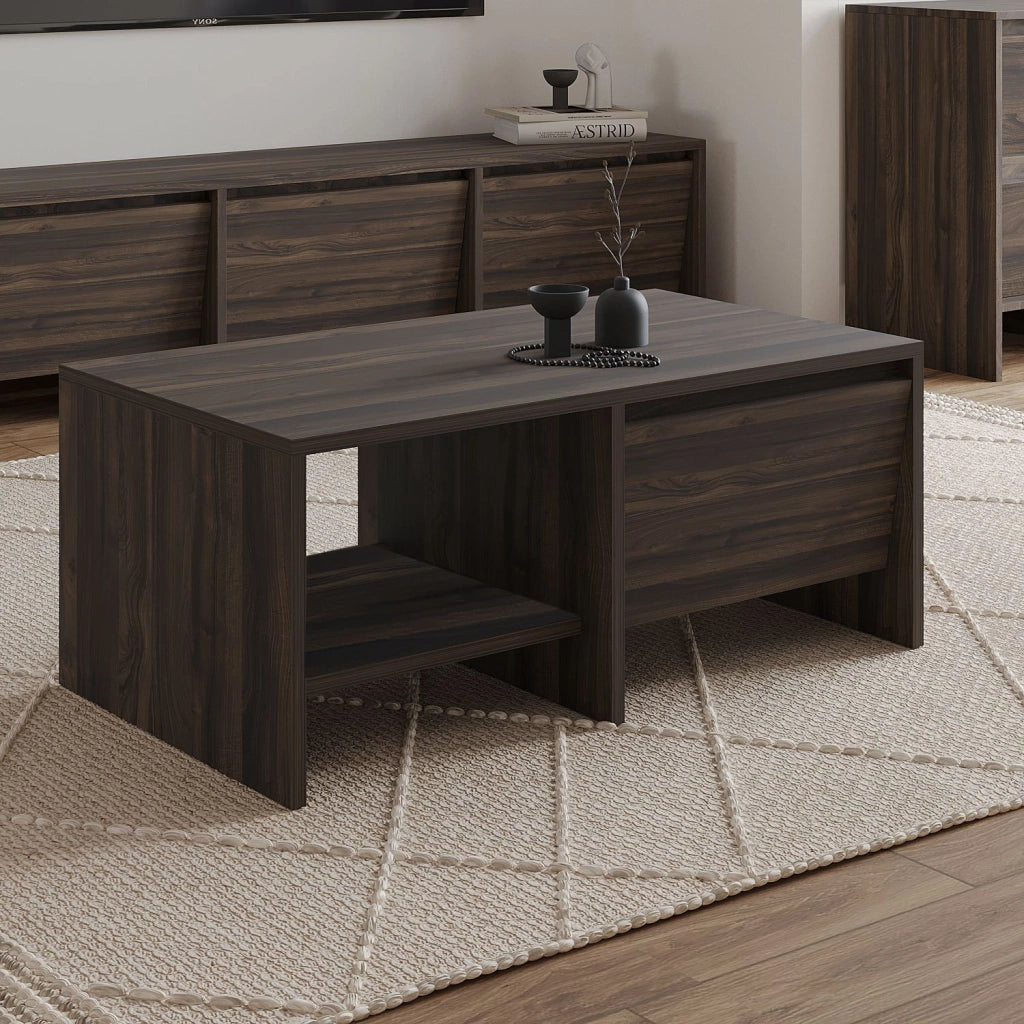 Tavolino in legno "Laris" - 90 x 45 x 35 cm - Marrone