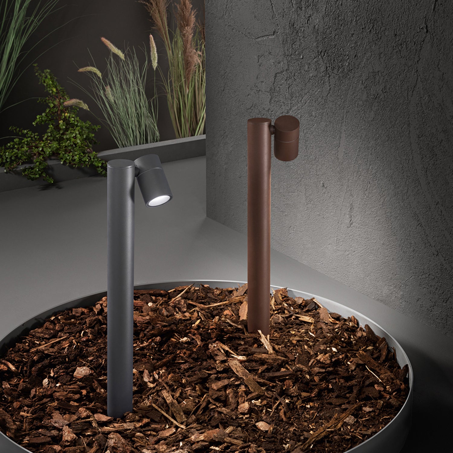 Paletto Esterno Contemporaneo Pull Alluminio Antracite 1 Gu10 Ip65