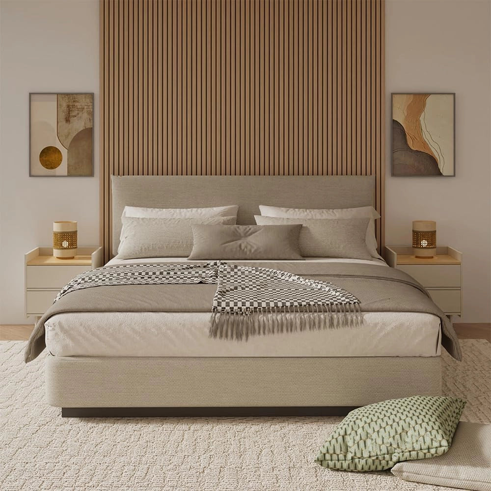 Comodino Velina, Crema, Set di 2