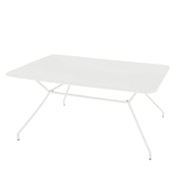 Tavolo da Giardino 150x80x75h cm in metallo Cara Bianco