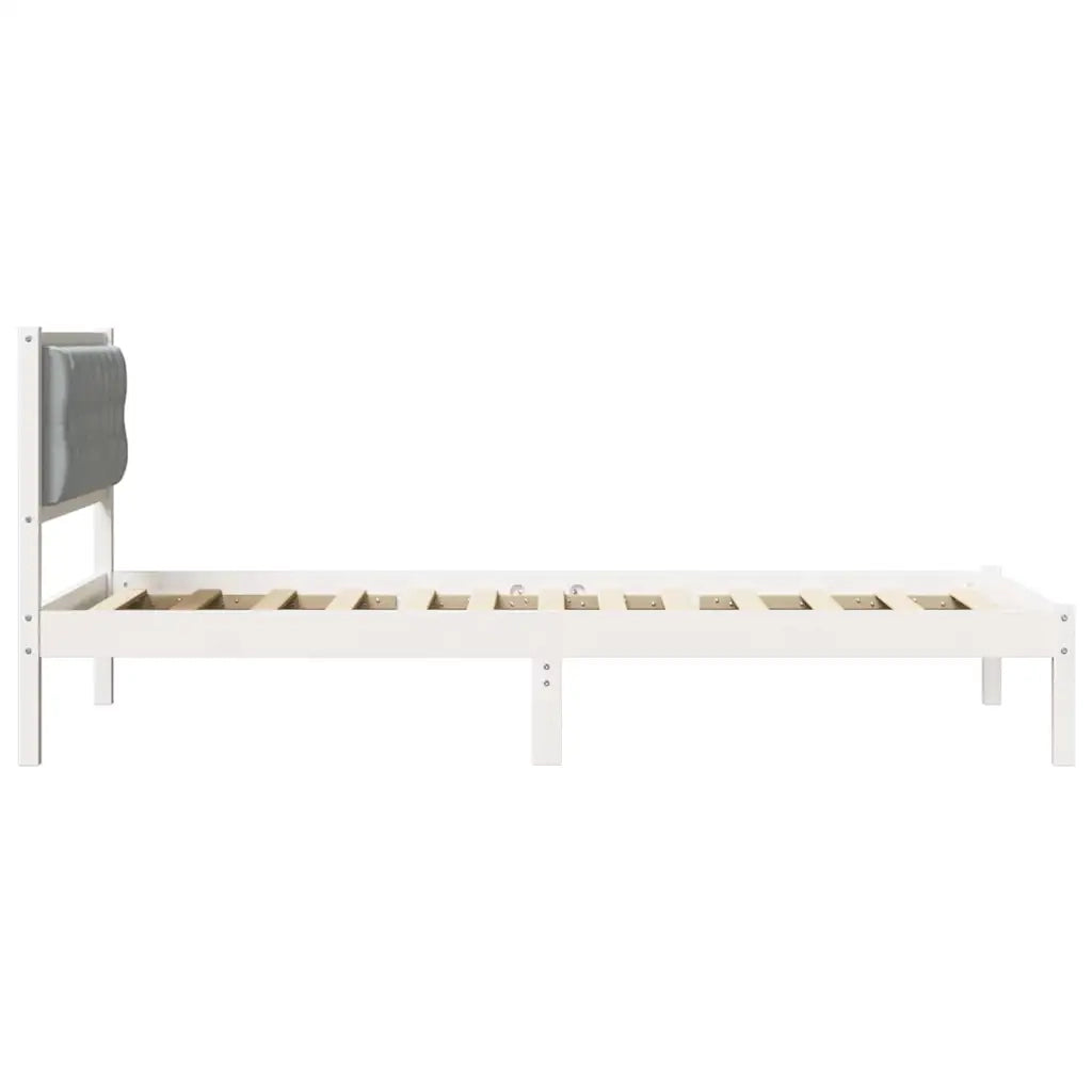 Struttura del letto Grigio chiaro 100 x 200 cm Pino massello