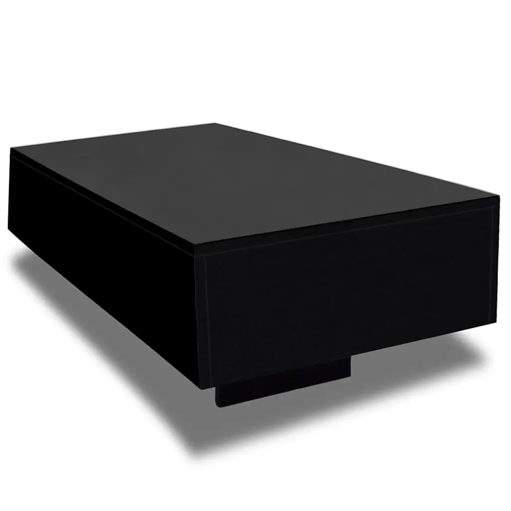 Tavolino da Salotto-Tavolino da soggiorno Nero Lucido 659608