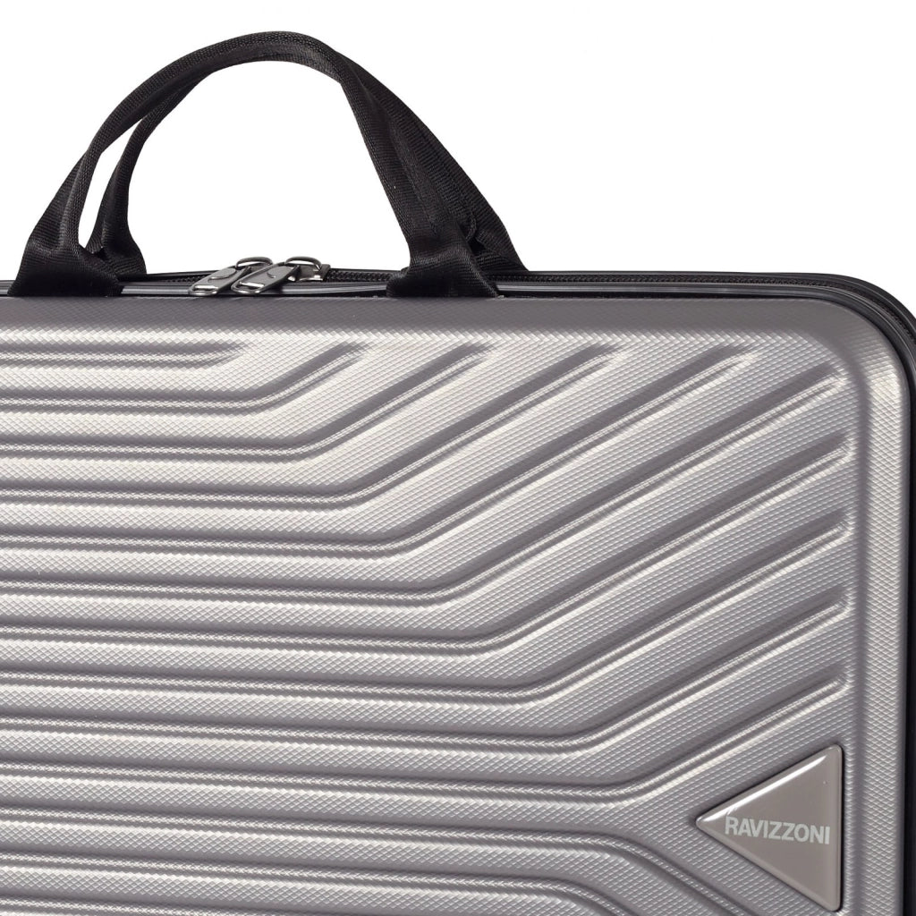 Borsa rigida da viaggio porta pc, tablet, tracolla, scomparti interni, grigio Ravizzoni