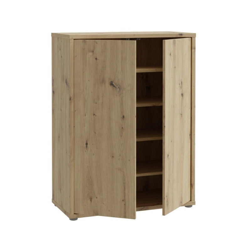 Mobile multiuso Medea 2 ante colore rovere 74.5x34.9xH 99.1 cm.
