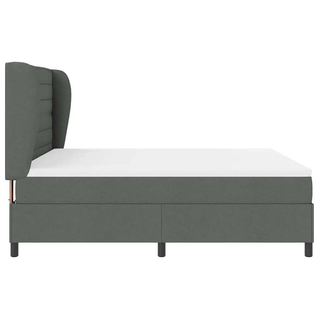 Letto a molle con materasso Grigio scuro 180 x 200 cm Tessuto 3340516