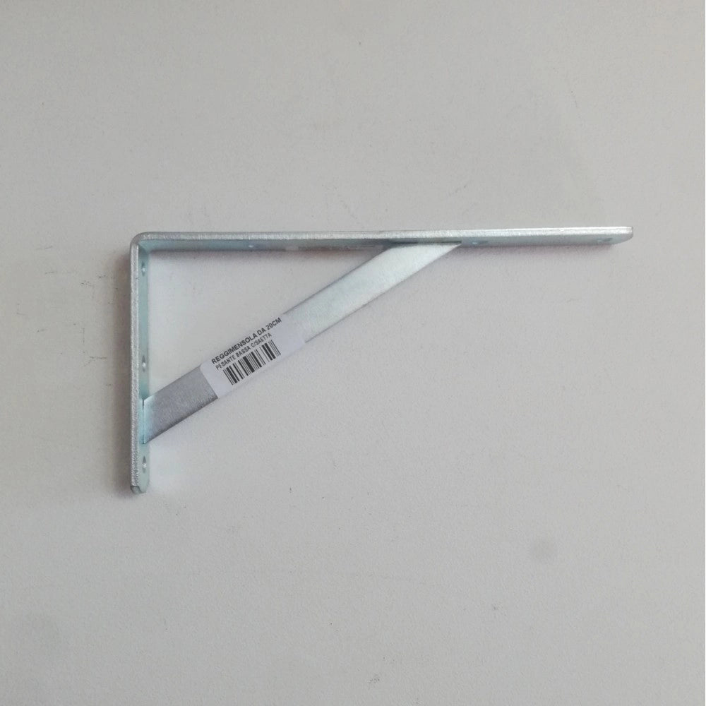 Reggimensola staffa zincata 20cm con saetta di rinforzo