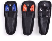 Set di attrezzi da pesca a 3 pezzi, gancio da pesca in acciaio inossidabile, gancio multifunzionale da pesca, tagliafilo per lenze da pesca, rimuovigancio, tagliafilo per lenze da pesca, attrezzo da pesca in rosso, blu e nero.