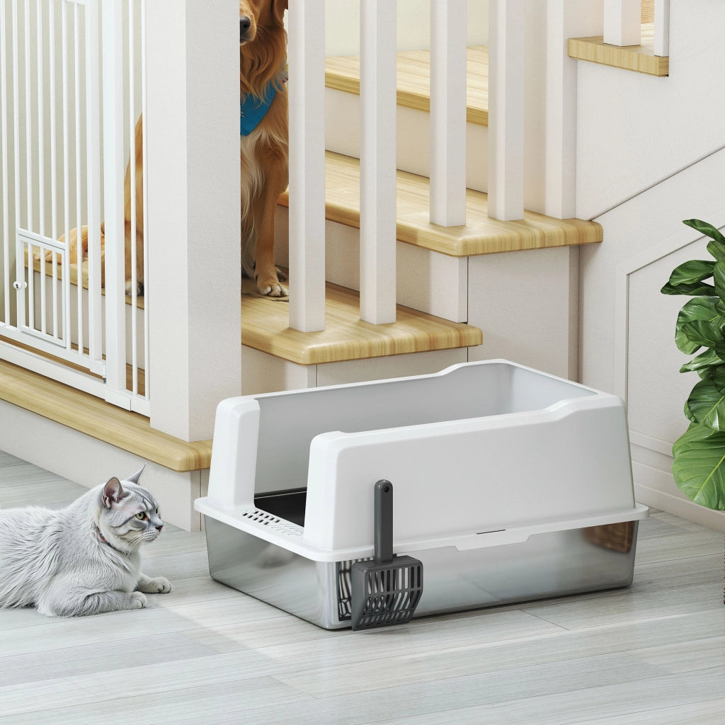 Lettiera per Gatti Impermeabile ¨C Zephmum ¨C Bianco, ABS, 71x50.8x35.5 cm