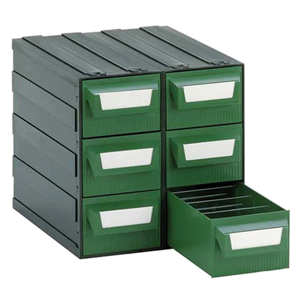 CASSETTIERA MODELLO 'L' cm 22 x 26 x 23 - colore verde  - MOBIL PLASTIC