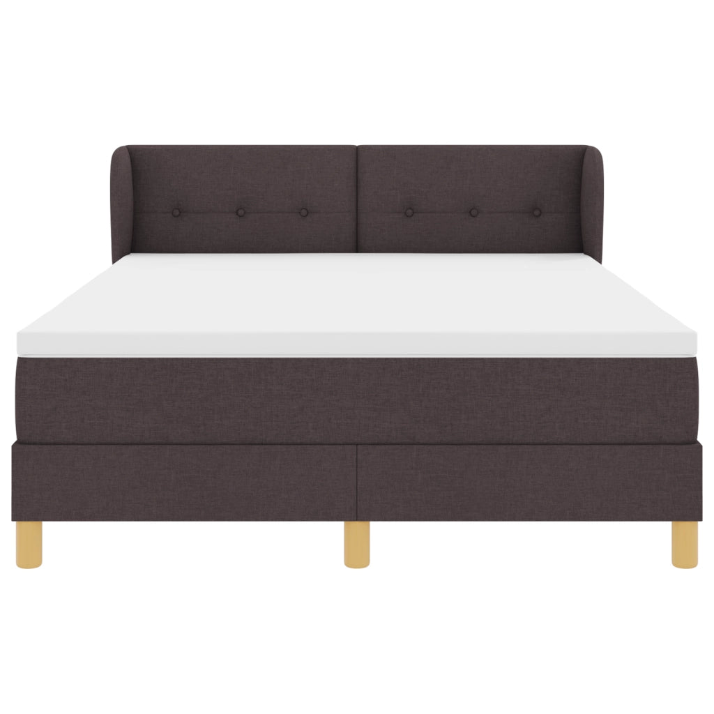 letto a molle  con materasso marrone scuro 140x190 cm in tessuto
