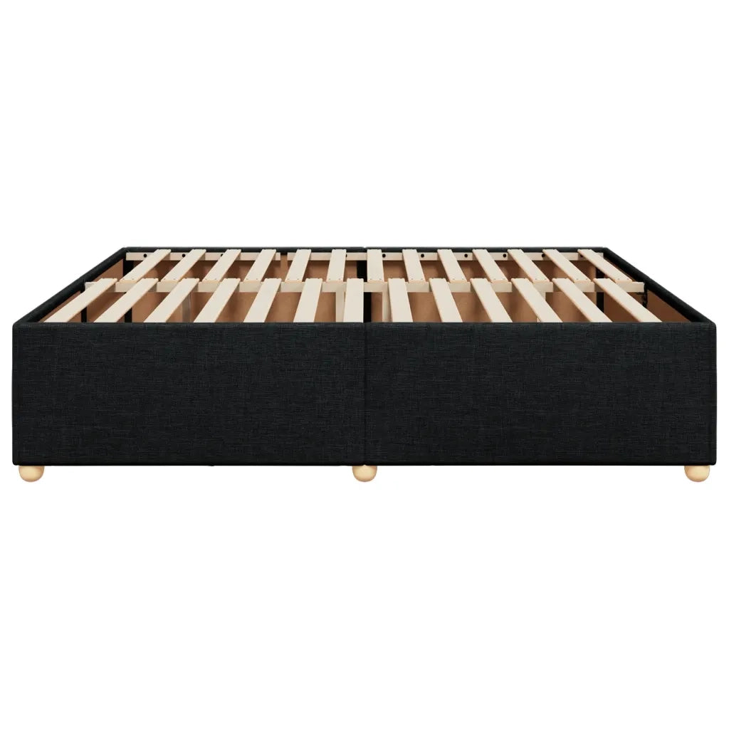 Giroletto senza Materasso Nero 180x200 cm in Tessuto