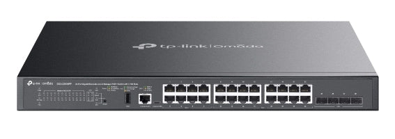 Tp-link sg5428xmpp switch di rete gestito l3 gigabit ethernet (10/100/1000) supporto power over ethernet (poe) nero