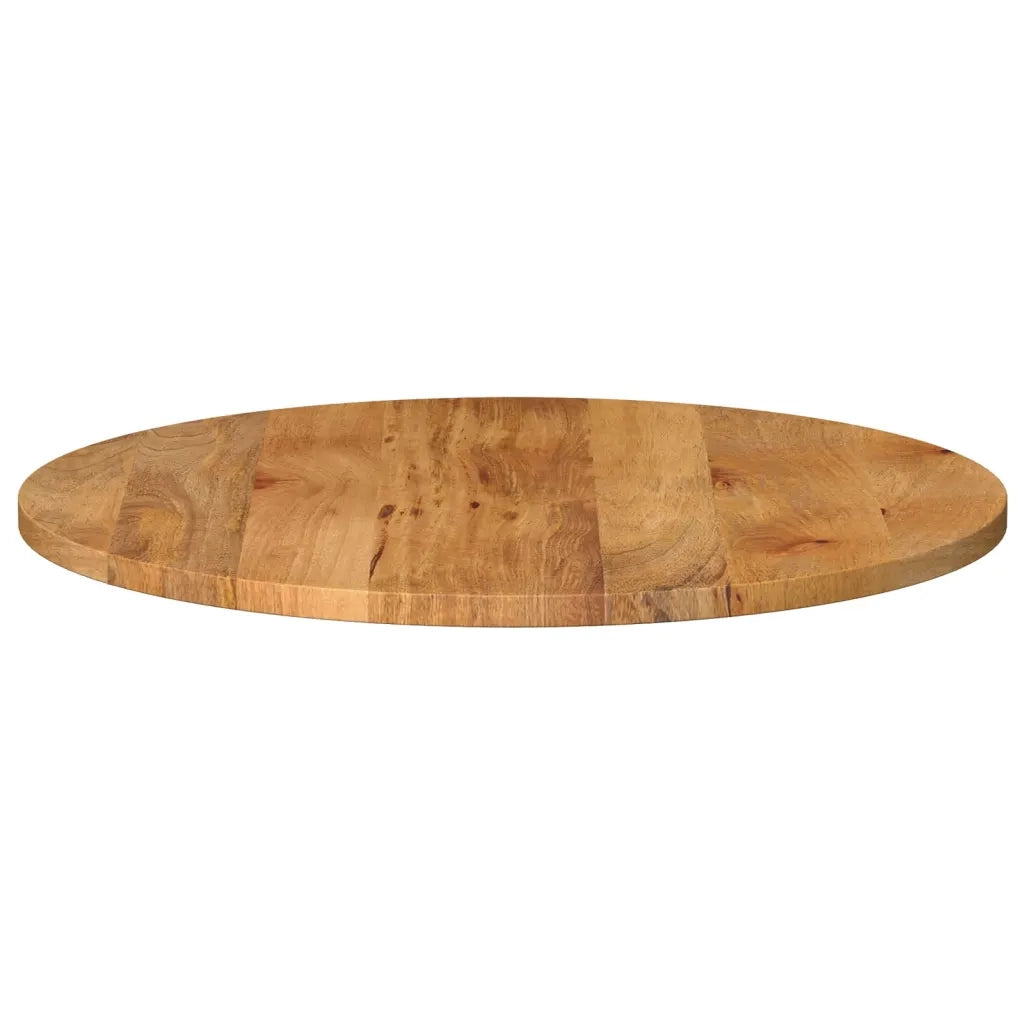 Piano per Tavolo Ø 80x3,8 cm Rotondo in Legno Massello di Mango 370079
