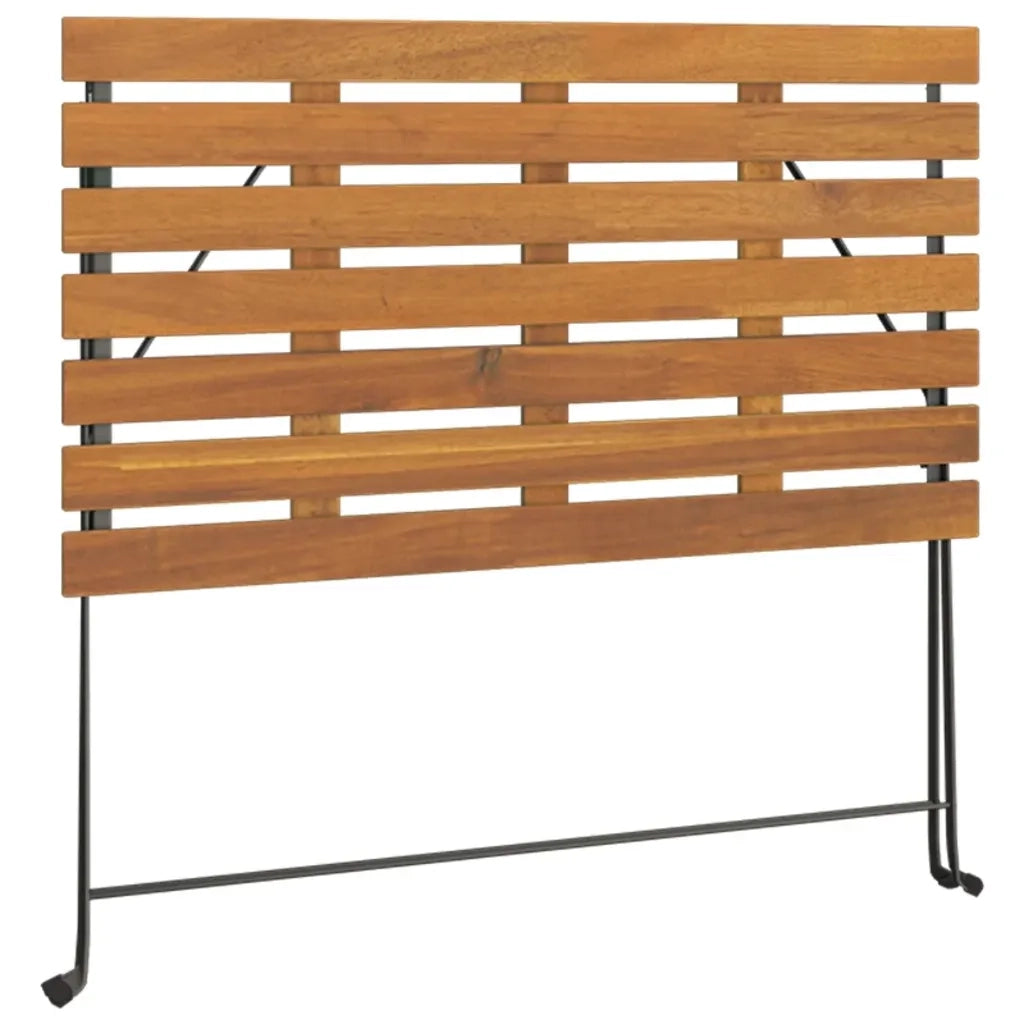 Set BistrÃ² Pieghevole 7pz in Legno Massello di Acacia e Acciaio