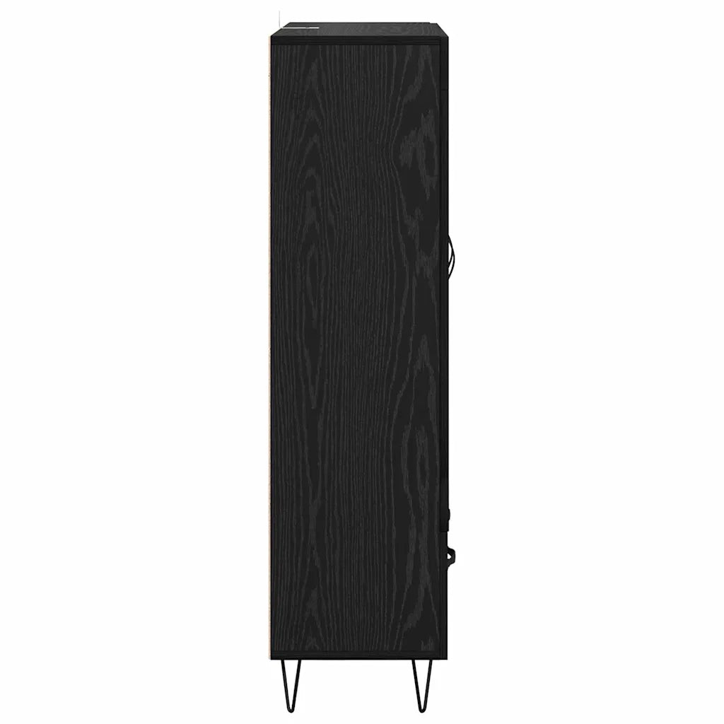 Credenza Rovere Nero 69,5 x 31 x 115 cm Legno multistrato