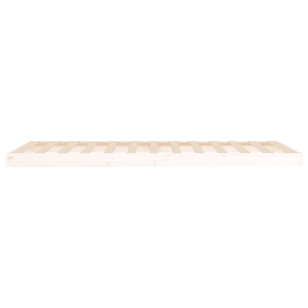 Giroletto senza Materasso Bianco 90x200 cm Legno Massello Pino 823460