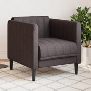 Poltrona-Divano Sedia-Poltroncina Marrone Scuro in Tessuto