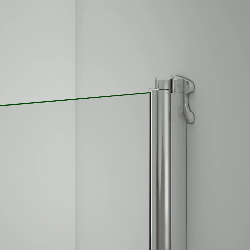 70x130 cm Sopravasca Parete Per Vasca Girevole 180 Gradi in Vetro Temperato 5mm Trasparente Telaio Cromo Lucido