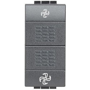 Living Light - Comando ventilazione 1-0-2 antracite - L4027VMC