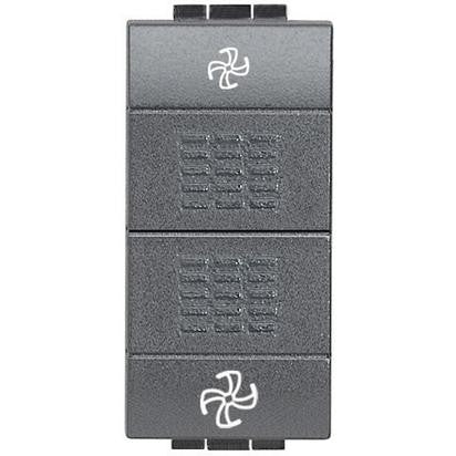 Living Light - Comando ventilazione 1-0-2 antracite - L4027VMC