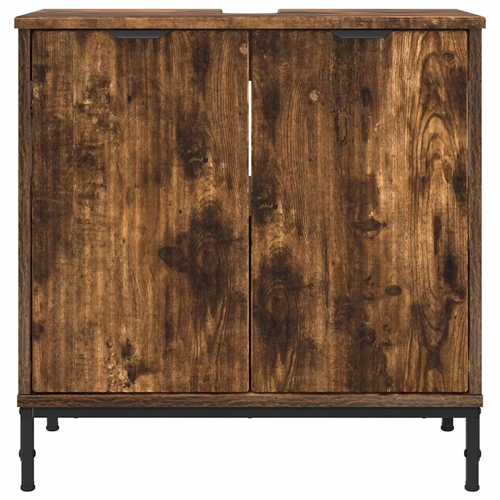 Armadio per Lavabo da Bagno Rovere fumé 60,5 x 33,5 x 61 cm