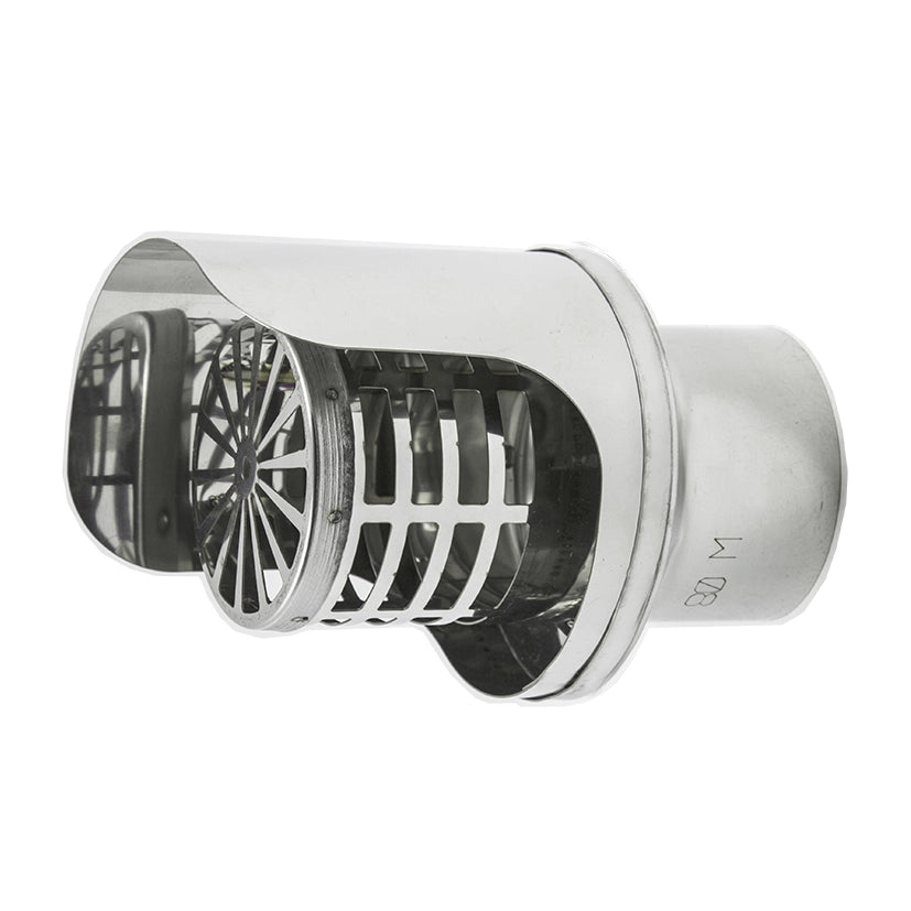 TERMINALE PELLET INOX- Diam. 80- DK- pezzi 1