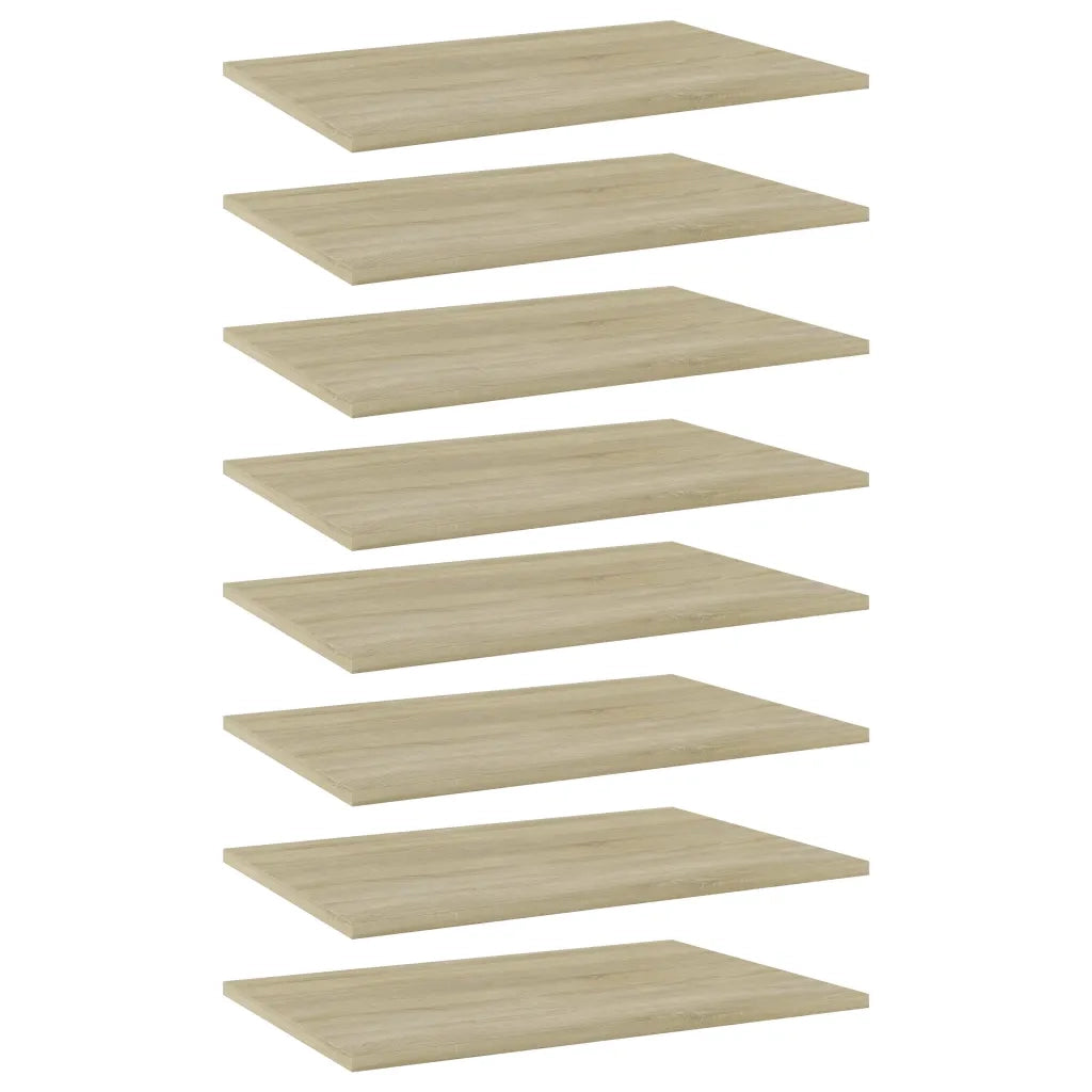 Ripiani per Libreria 8pz Rovere Sonoma 60x40x1,5cm Multistrato 805257