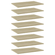 Ripiani per Libreria 8pz Rovere Sonoma 60x40x1,5cm Multistrato 805257