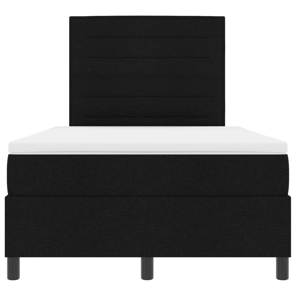 Letto a Molle con Materasso & LED Nero 120x190 cm Tessuto