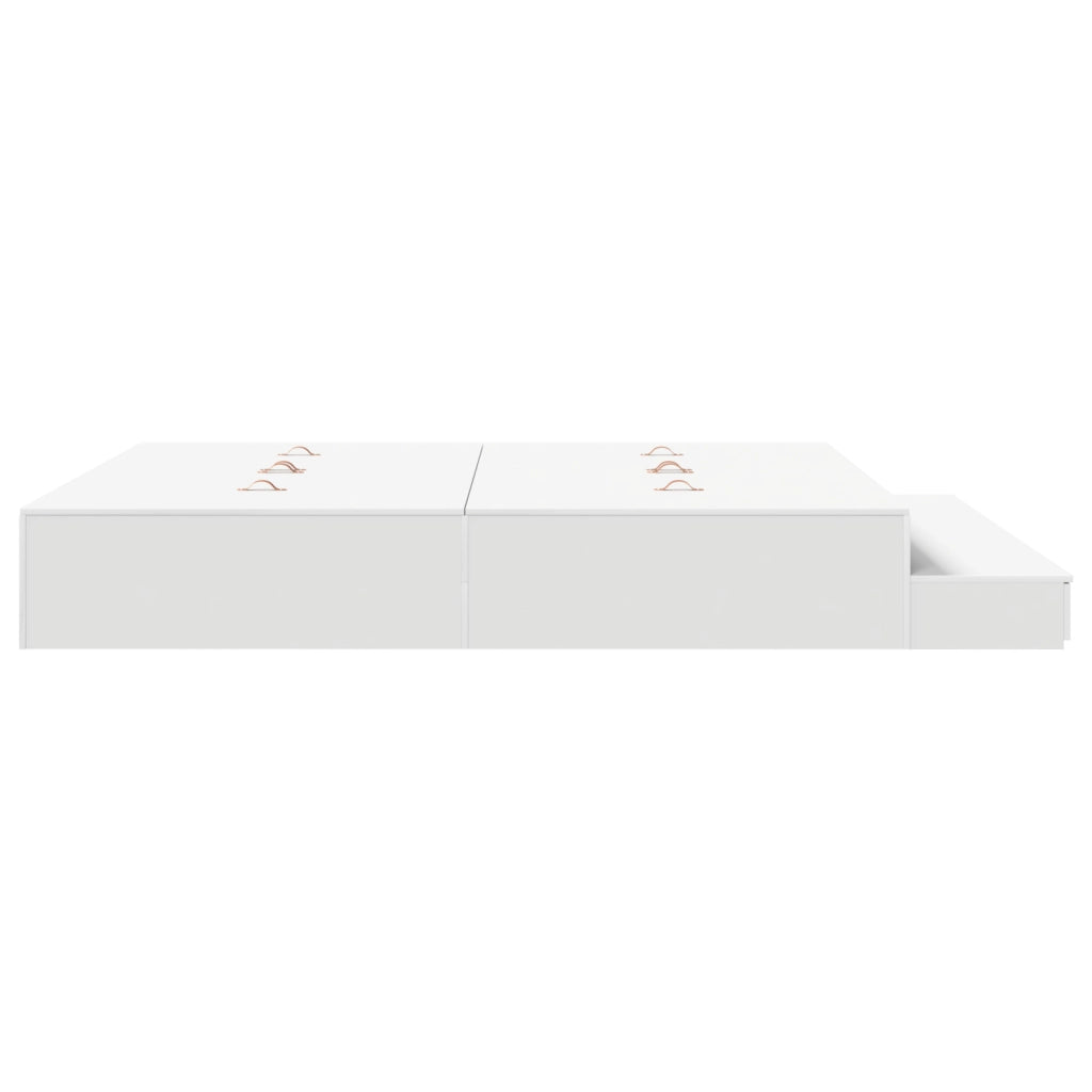 Struttura Letto con Contenitore Bianca 200x200 cm