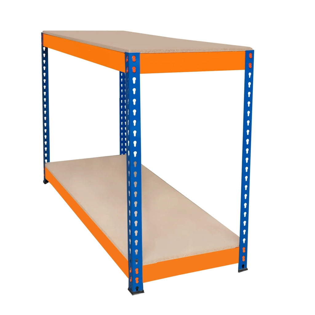 Banco da Lavoro a 2 Ripiani S-Rax - Postazione di lavoro 300kg - 150x45x90cm