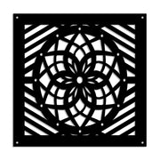 ABBEY ROSE - Pannello in PVC traforato - Parasole Misura: 73x73 cm, Colore: nero