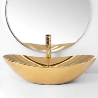 Lavabo Da Appoggio Rea Royal Gold