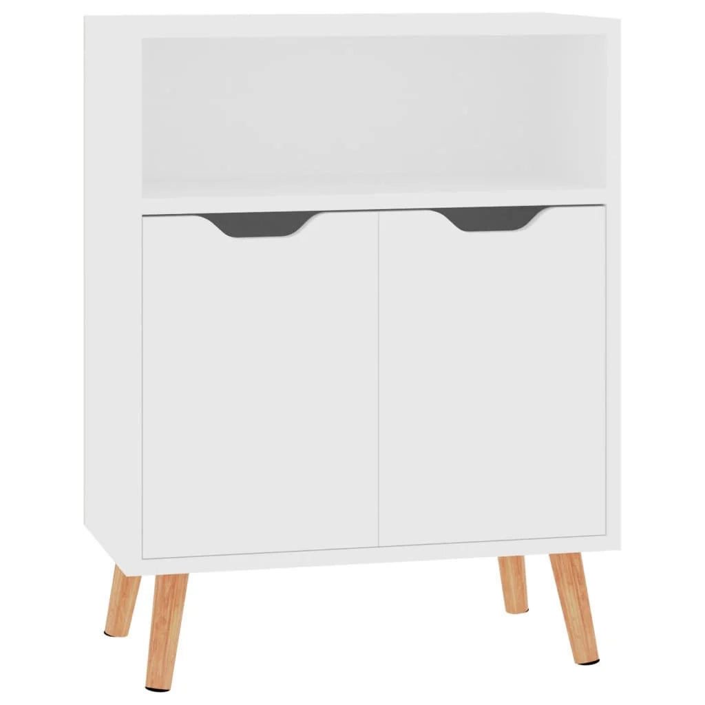 Credenza buffet cassettiera mobile contenitore organizer cucina soggiorno soggiorno 60 x 30 x 72 cm derivati ​​del legno bianco 02_0030335