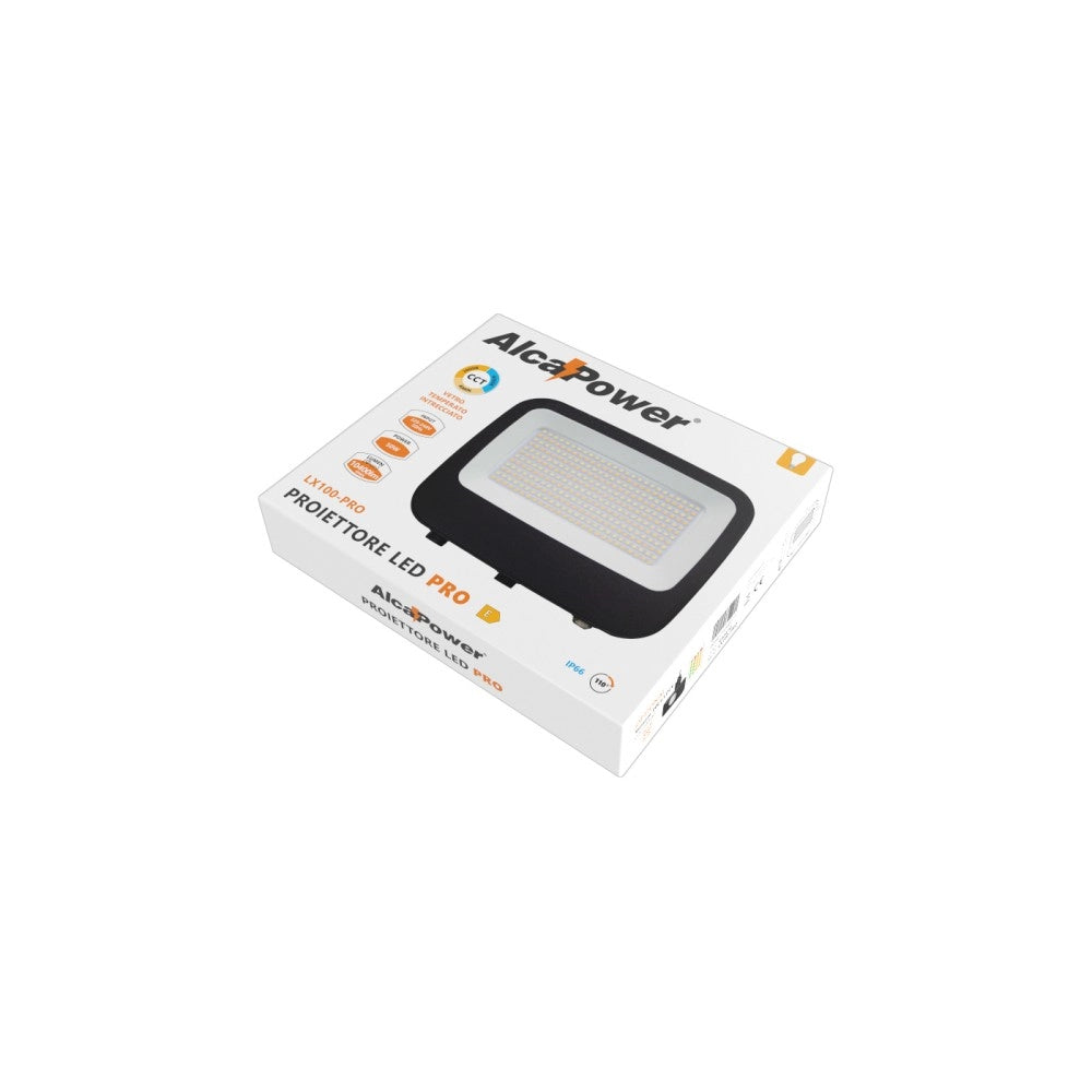 Alca power lx100-pro proiettore led da 100w a 220-240v temperatura di colore e flusso luminoso regolabile