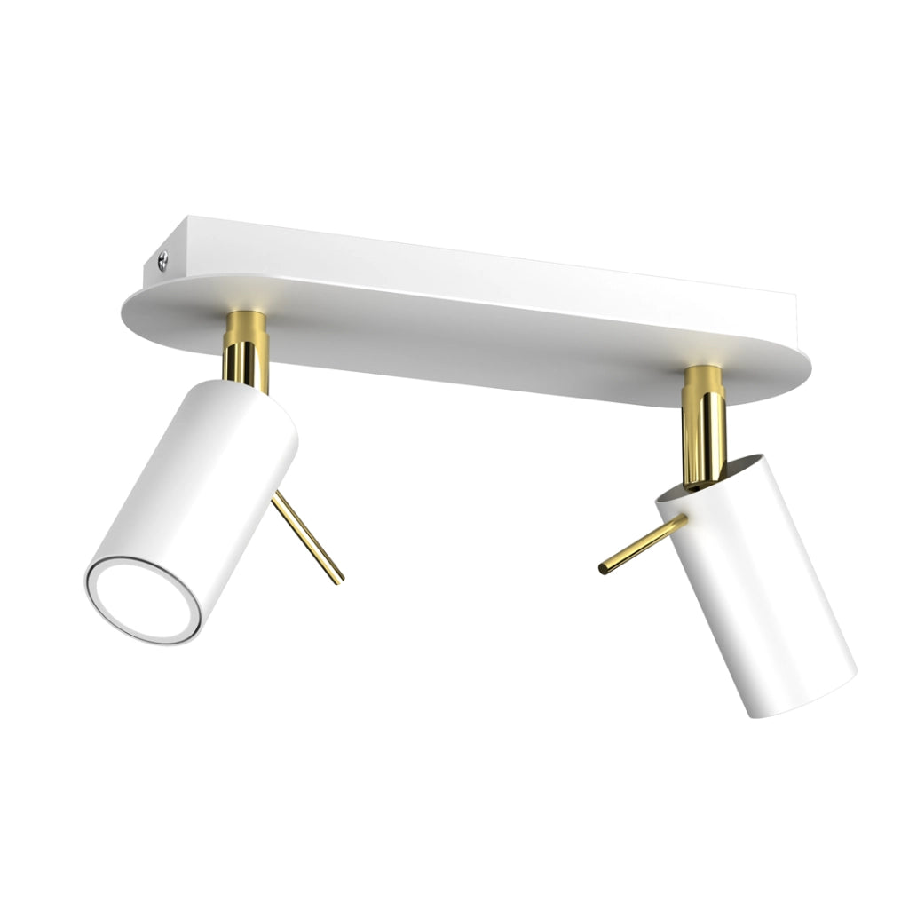 Plafoniera spot Milagro Preston bianco/oro 2xGU10 40W
