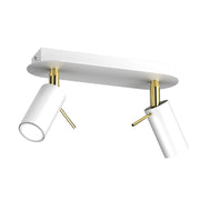 Plafoniera spot Milagro Preston bianco/oro 2xGU10 40W