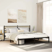 vidaXL Giroletto senza Materaso in Metallo Rovere Sonoma 183x213 cm