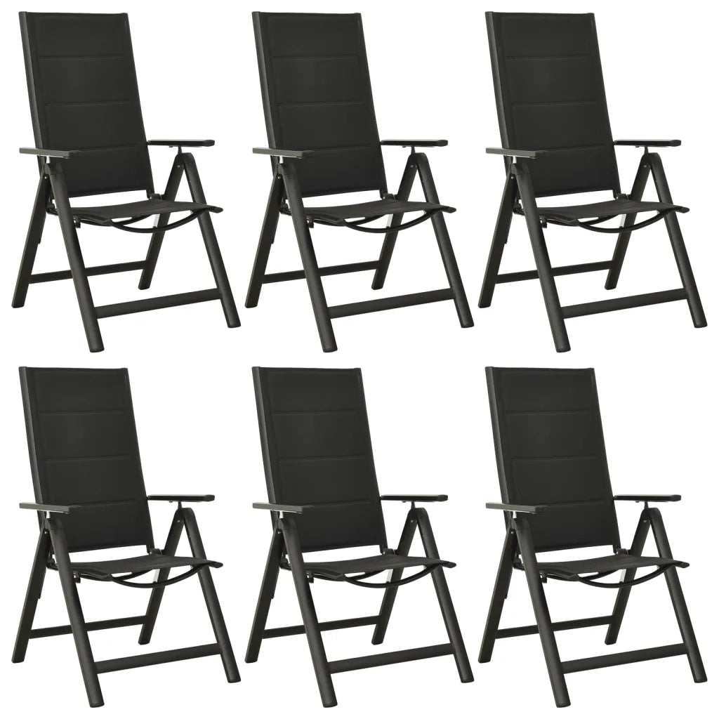 Set Mobili da Pranzo per Giardino 7 pz in Alluminio Antracite cod mxl 42354