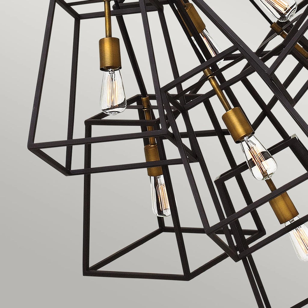 Lampadario moderno Fulton bronzo/ottone 7xE27 Hinkley
