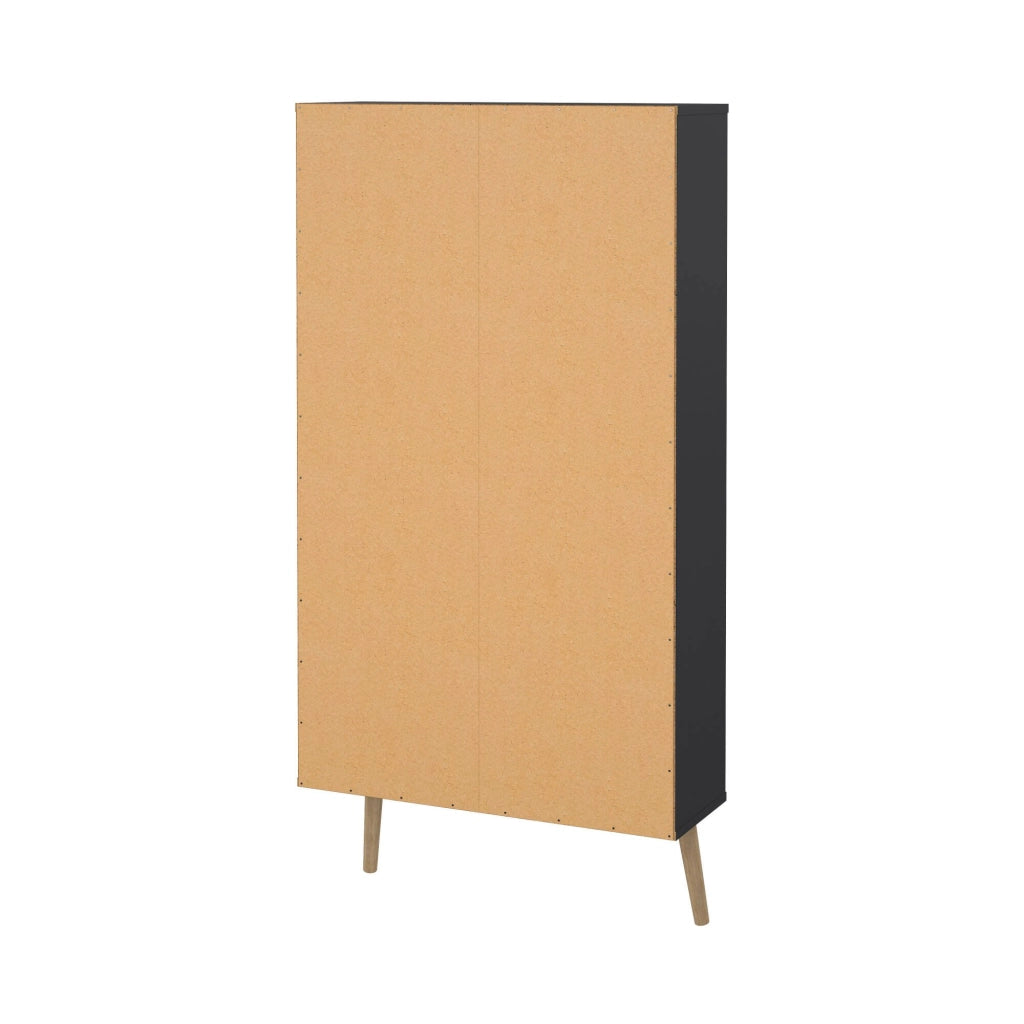 Scarpiera Fung, Mobile portascarpe, Armadio da ingresso multiuso, Mobiletto per calzature, 70x24 h139 cm, Grigio
